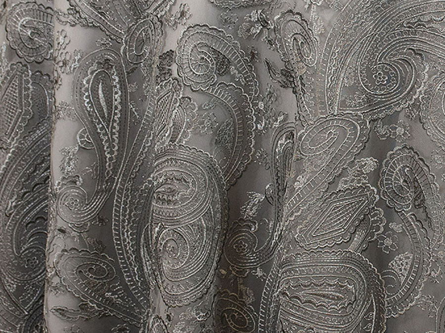 Silver Paisley Lace